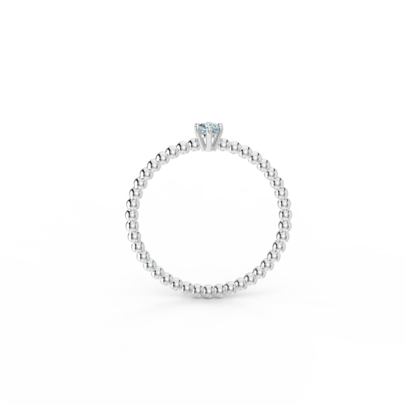 Prsten Bubbles 3 - bílé zlato, bílý diamant - Image 3