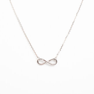 Náhrdelník Infinity - bílé zlato, diamant