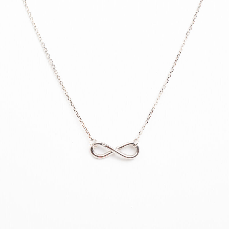 Náhrdelník Infinity - bílé zlato, diamant