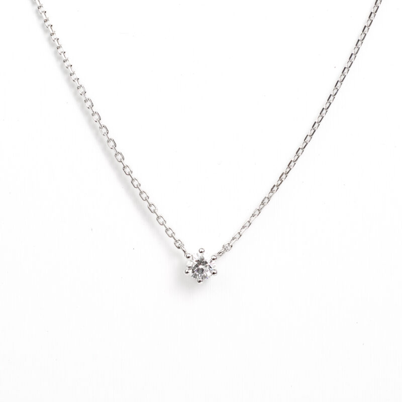 Náhrdelník Jessica - bílé zlato, diamant