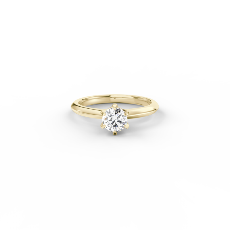 Prsten Caroline Klasik - žluté zlato, diamant 0,50 ct