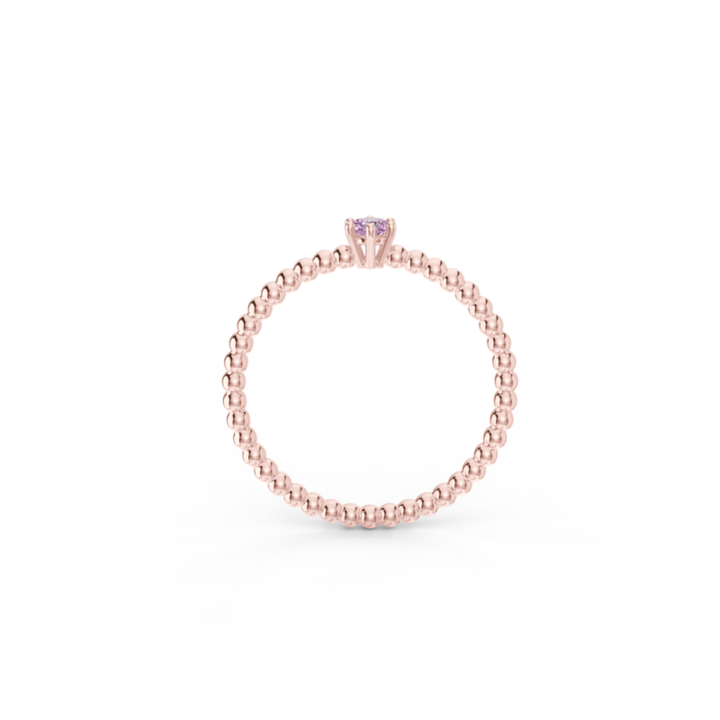 Prsten Bubbles 3 - růžové zlato, růžový safír - Image 3