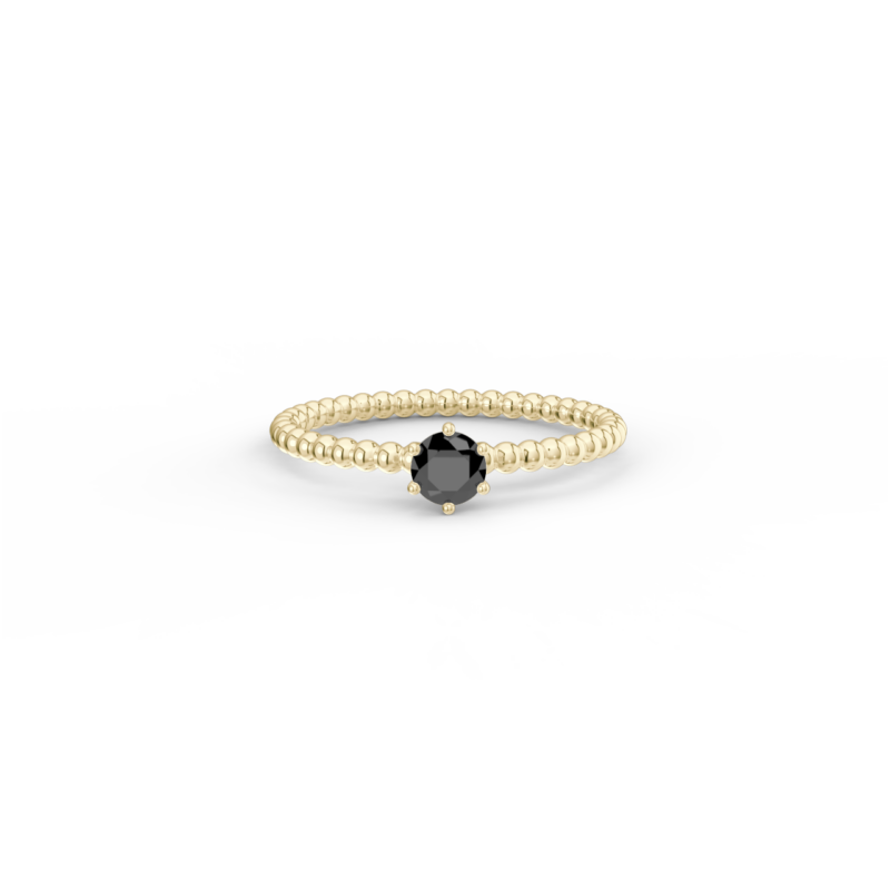Prsten Bubbles 4 - žluté zlato, černý diamant - Image 2