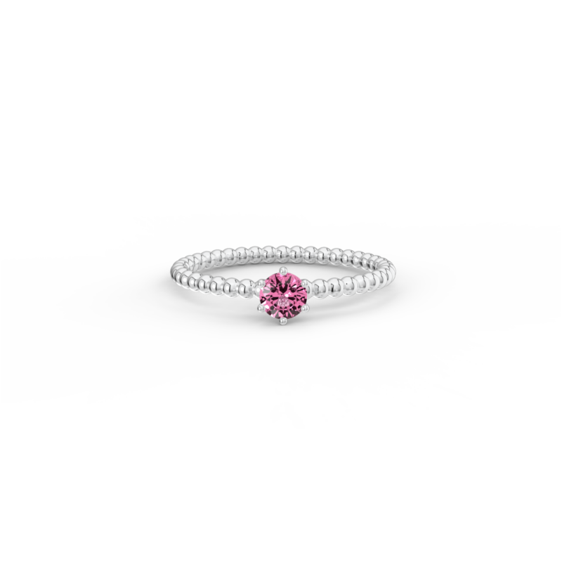 Prsten Bubbles 4 - bílé zlato, turmalín - Image 2