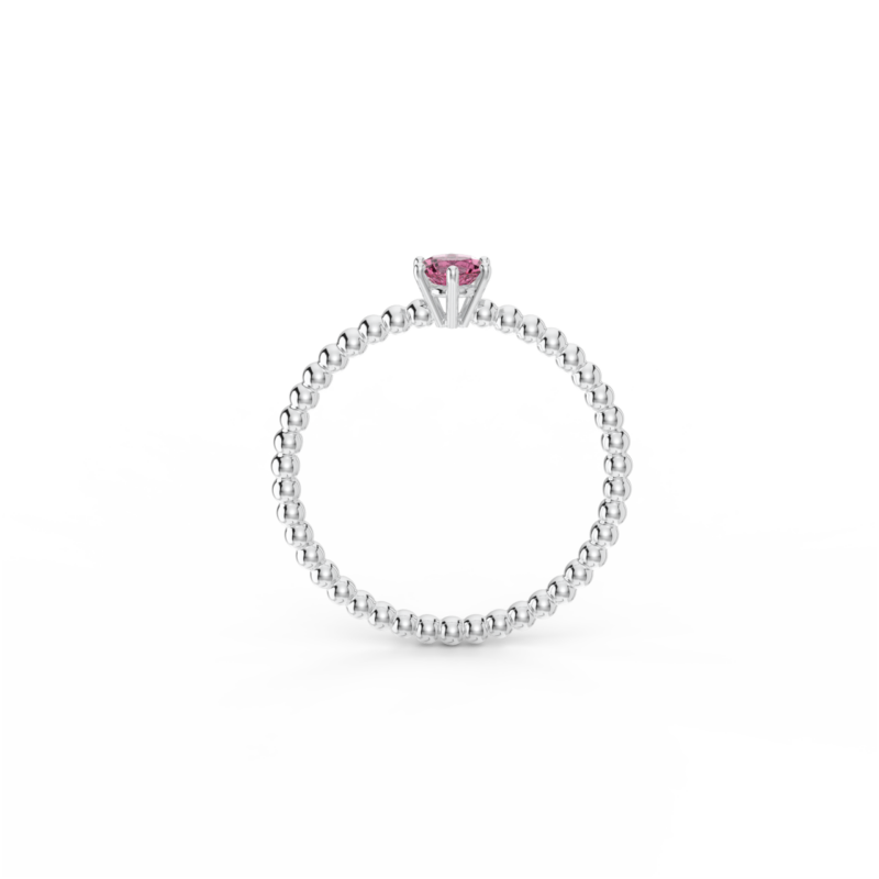 Prsten Bubbles 4 - bílé zlato, turmalín - Image 3
