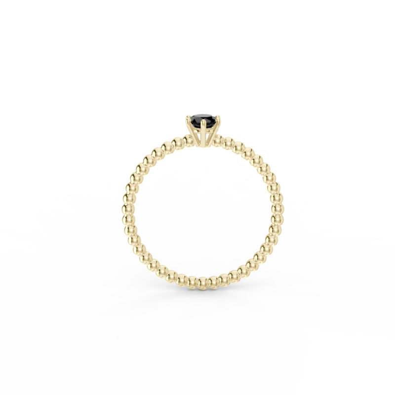 Prsten Bubbles 4 - žluté zlato, černý diamant - Image 3