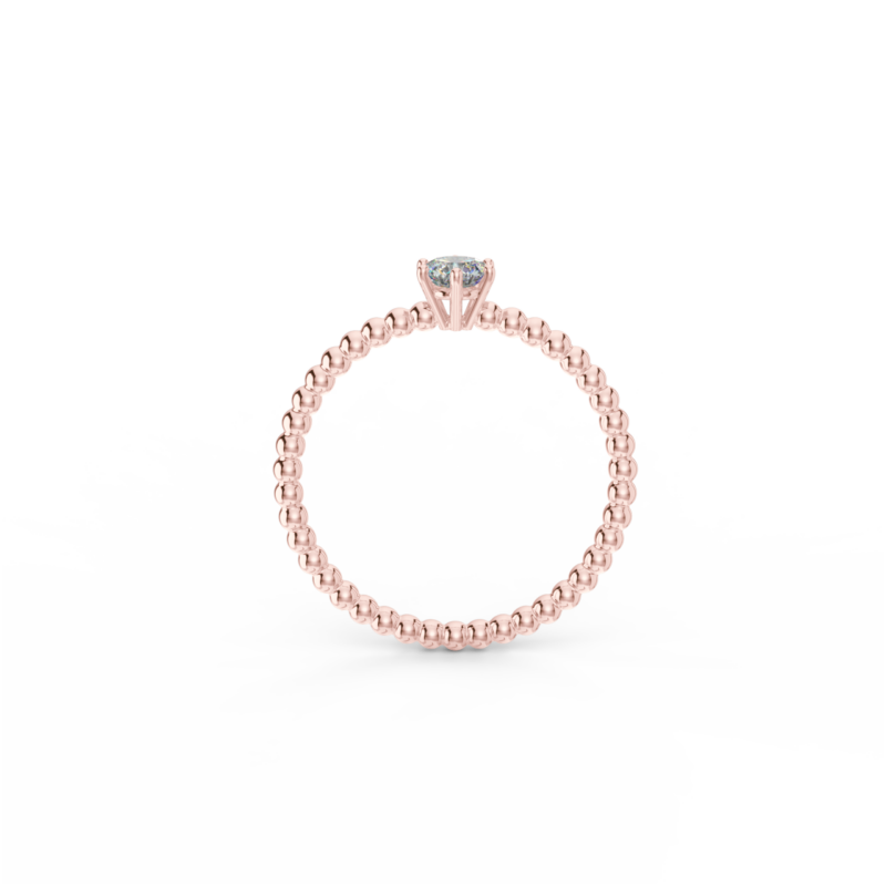 Prsten Bubbles 4 - růžové zlato, bílý diamant - Image 3