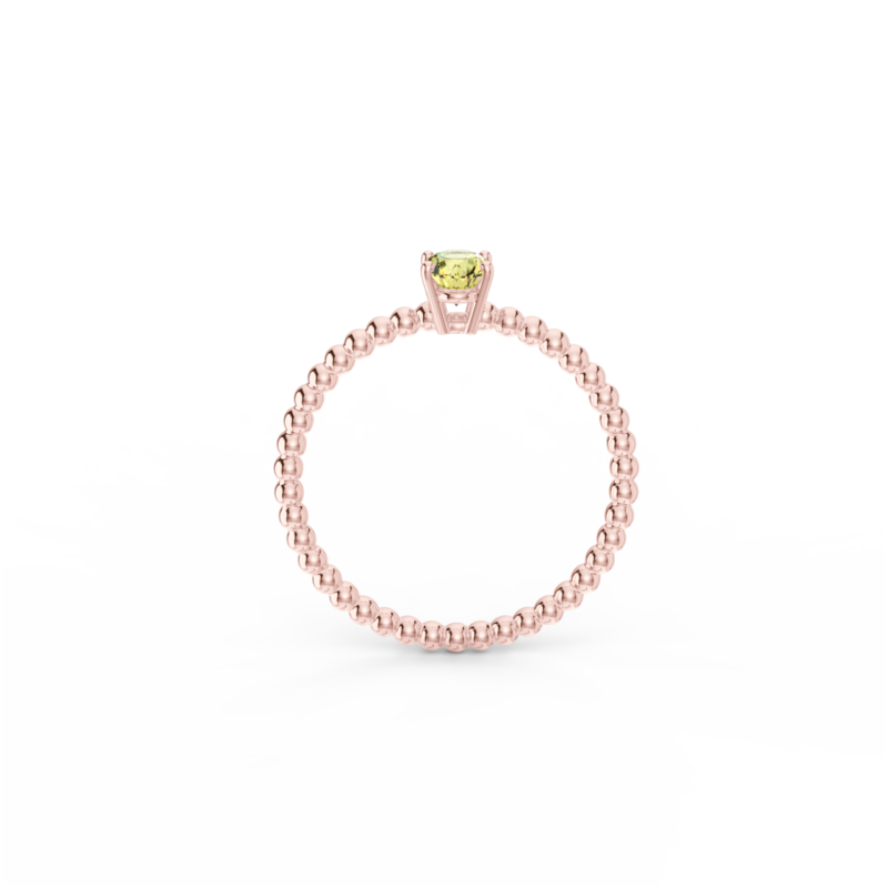 Prsten Bubbles Oval - růžové zlato, žlutý safír - Image 3