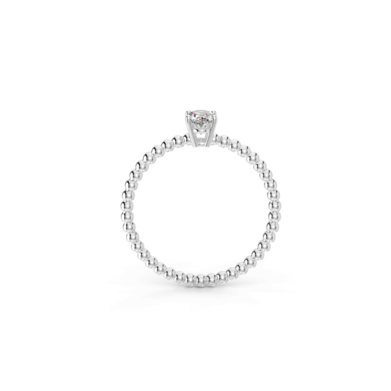 Prsten Bubbles Oval - bílé zlato, diamant - Image 3
