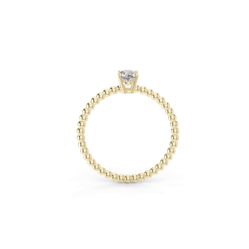 Prsten Bubbles Oval - žluté zlato, diamant - Image 3