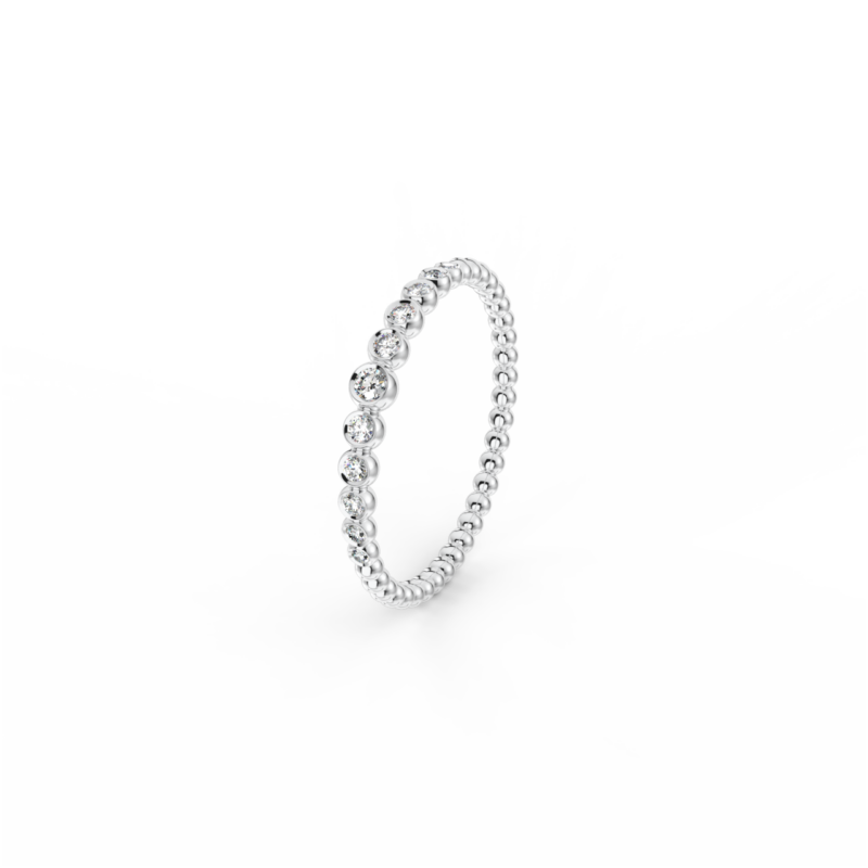 Prsten Bubbles C - bílé zlato, bílé diamanty - Image 2