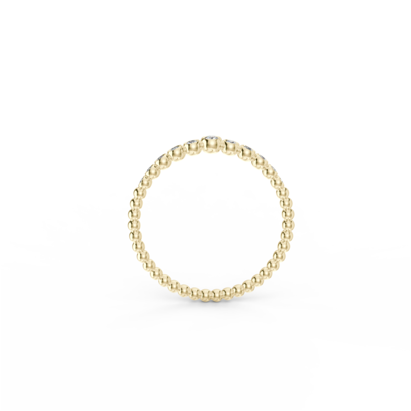 Prsten Bubbles C - žluté zlato, bílé diamanty - Image 3