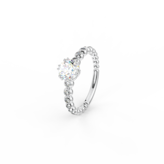 Prsten Bubbles C1 - bílé zlato, bílý diamant