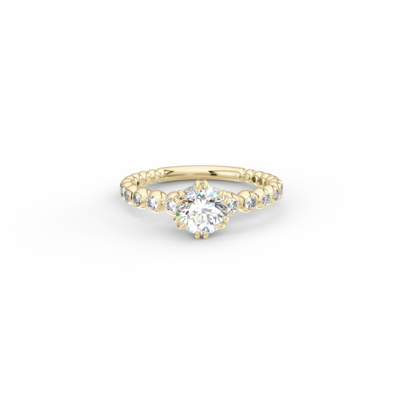 Prsten Bubbles C1 - žluté zlato, bílý diamant - Image 2