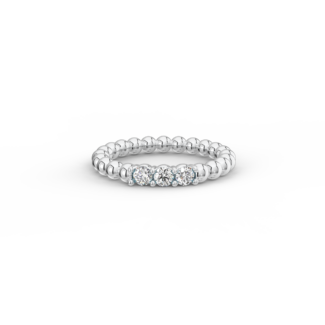Prsten Bubbles Shine - bílé zlato, bílé diamanty