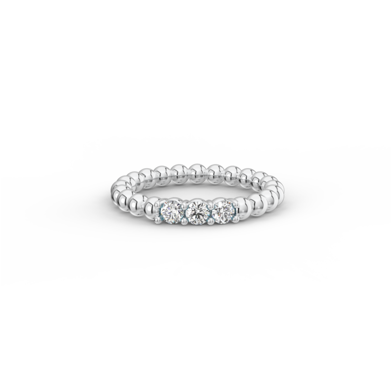Prsten Bubbles Shine - bílé zlato, bílé diamanty