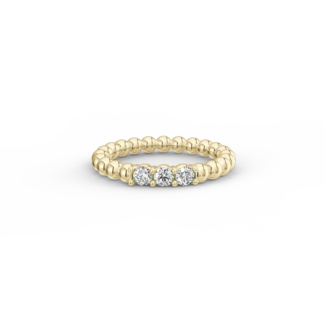 Prsten Bubbles Shine - žluté zlato, bílé diamanty