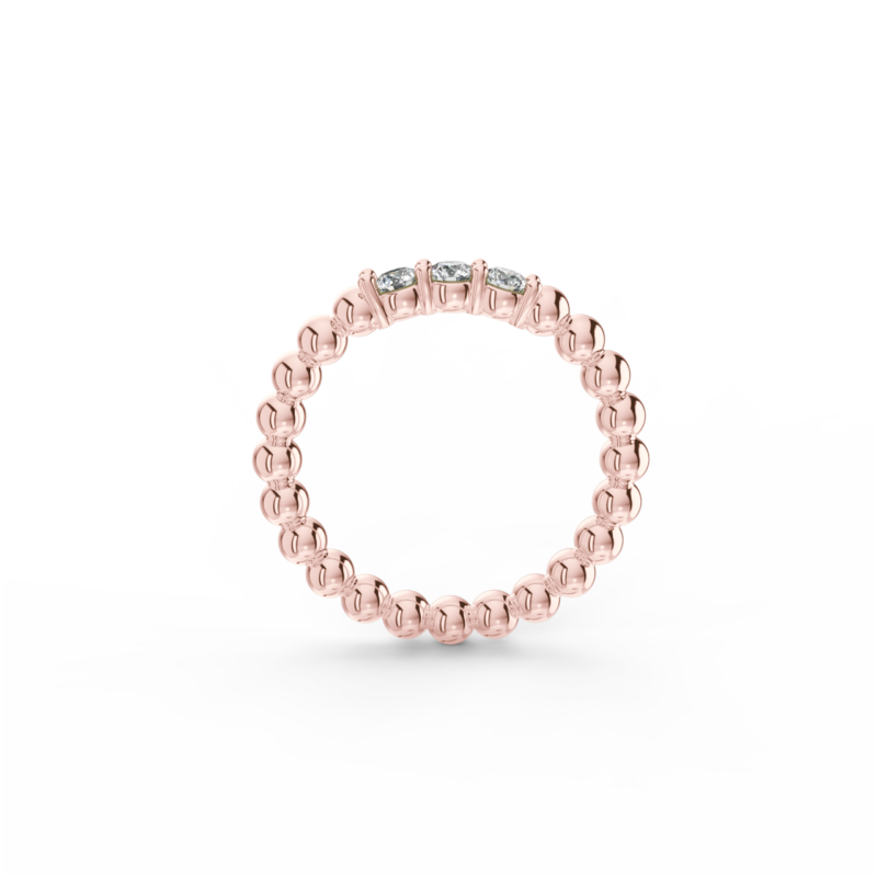 Prsten Bubbles Shine - růžové zlato, bílé diamanty - Image 3