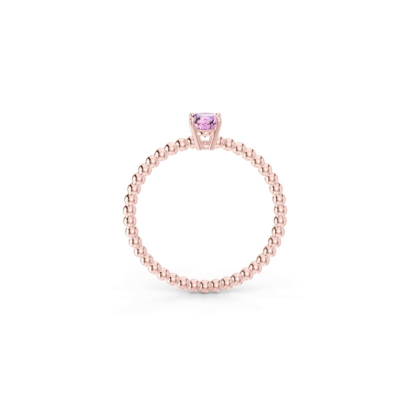 Prsten Bubbles Oval - růžové zlato, růžový safír - Image 3