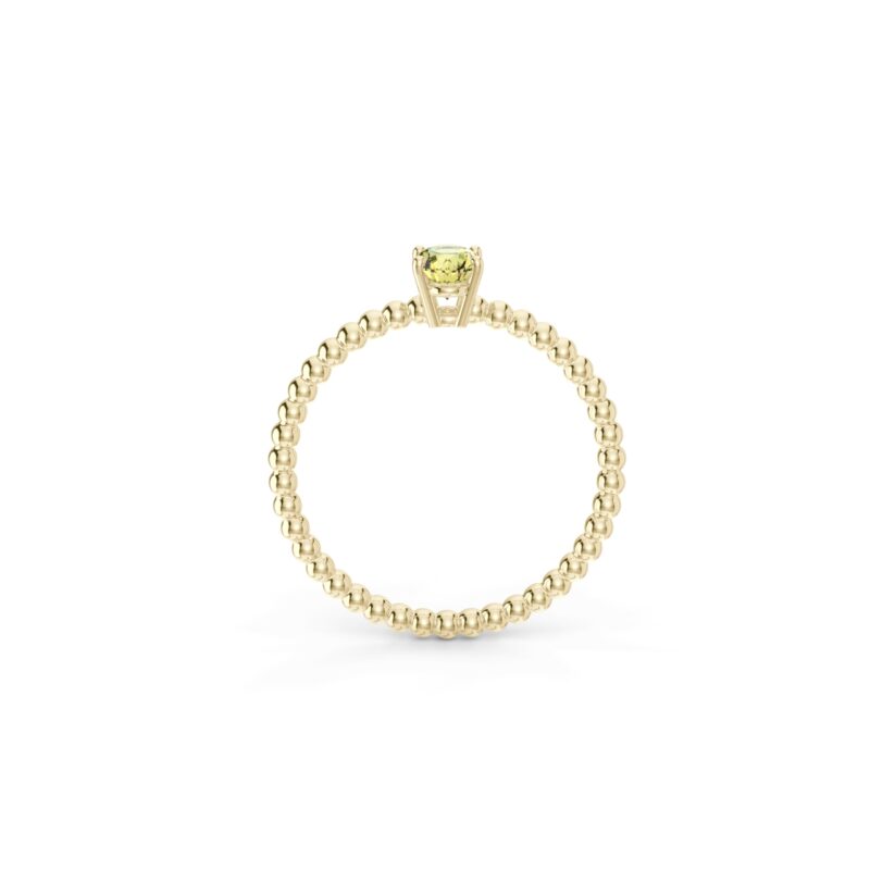 Prsten Bubbles Oval - žluté zlato, žlutý safír - Image 3