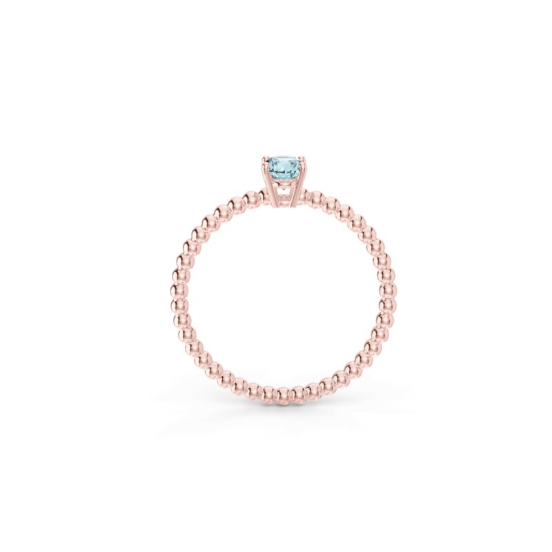 Prsten Bubbles Oval - růžové zlato, Swiss topaz - Image 3