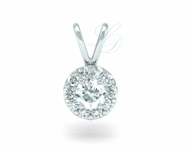 Přívěsek Charlotte - bílé zlato, diamant - Image 3