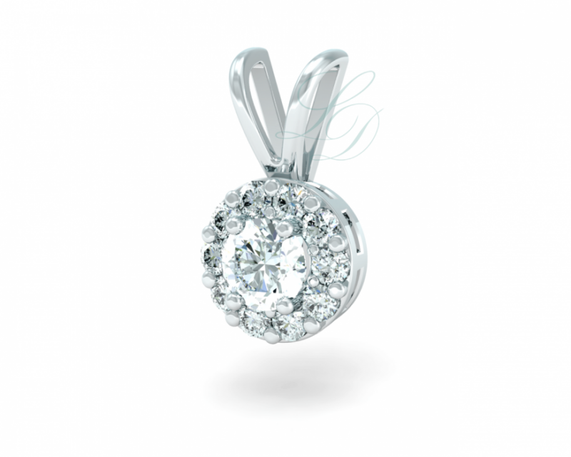 Přívěsek Charlotte - bílé zlato, diamant - Image 2