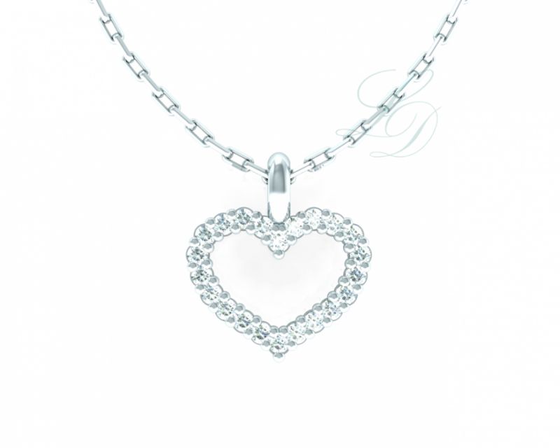 Přívěsek Lovely - bílé zlato, diamanty - Image 3
