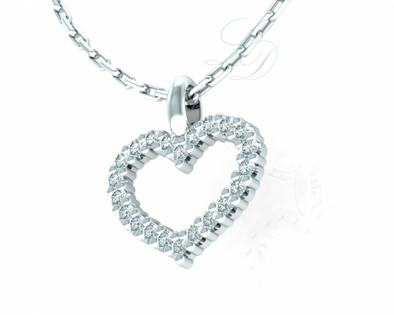 Přívěsek Lovely - bílé zlato, diamanty - Image 2
