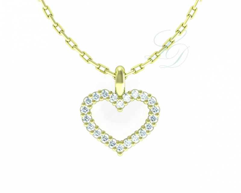 Přívěsek Lovely - žluté zlato, diamanty - Image 3