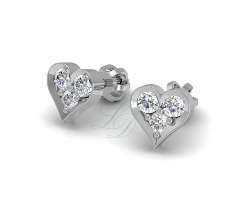 Náušnice Tenderness - bílé zlato, diamanty - Image 2