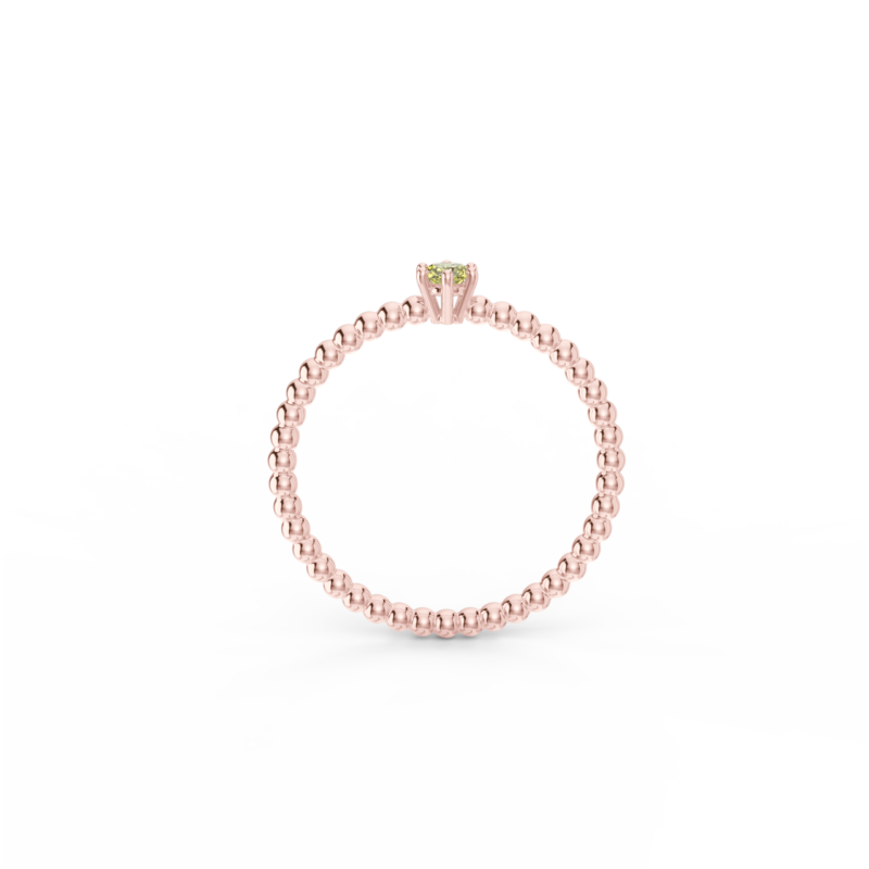 Prsten Bubbles 3 - růžové zlato, žlutý safír - Image 3