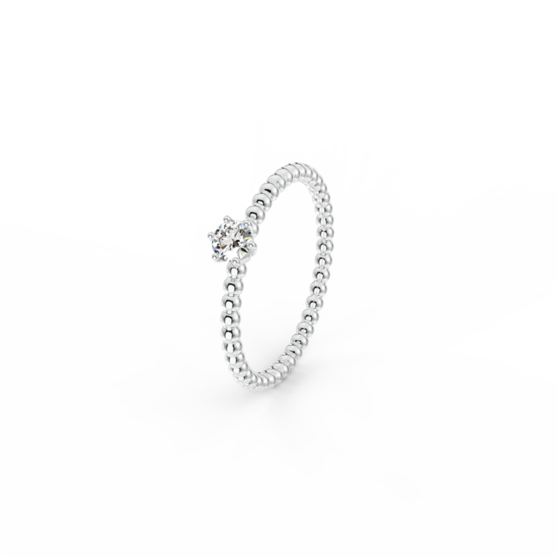 Prsten Bubbles 3,5 - bílé zlato, bílý diamant - Image 2