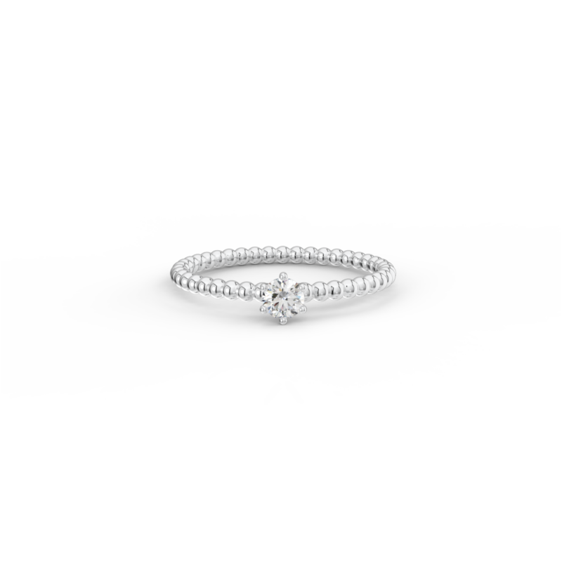Prsten Bubbles 3,5 - bílé zlato, bílý diamant