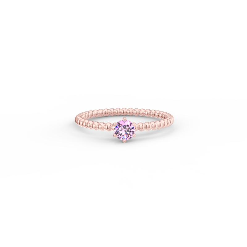 Prsten Bubbles 4 - růžové zlato, růžový safír - Image 2