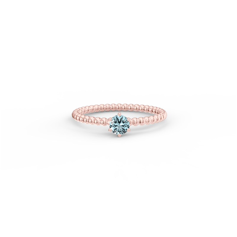 Prsten Bubbles 4 - růžové zlato, akvamarín - Image 2