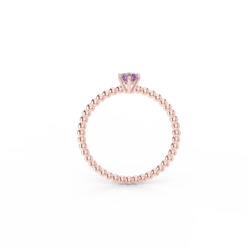 Prsten Bubbles 4 - růžové zlato, růžový safír - Image 3