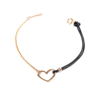 Náramek Heart 1, růžové zlato, diamant