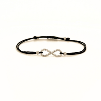 Náramek Infinity, bílé zlato, diamant