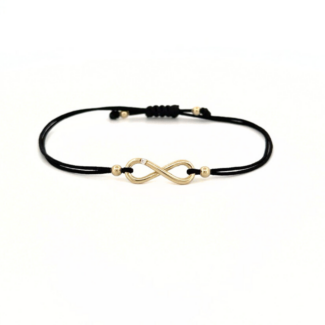 Náramek Infinity, žluté zlato, diamant