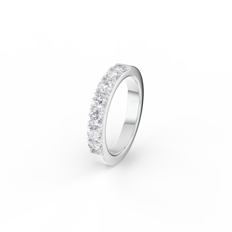Dámský snubní prsten 130 - bílé zlato, diamanty - Image 2