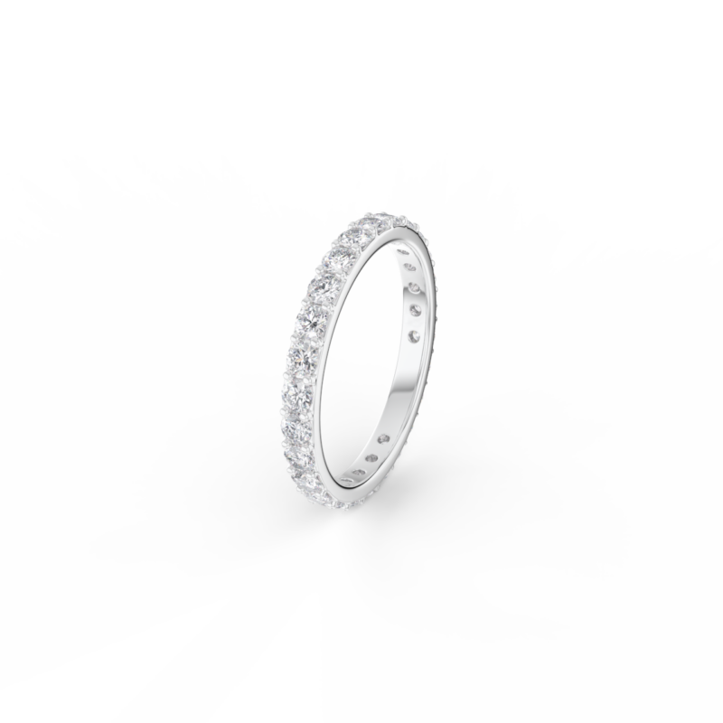 Dámský snubní prsten 140 - bílé zlato, diamanty - Image 2