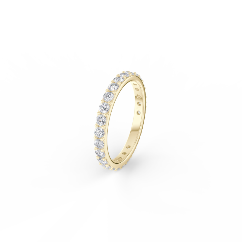 Dámský snubní prsten 140 - žluté zlato, diamanty - Image 2