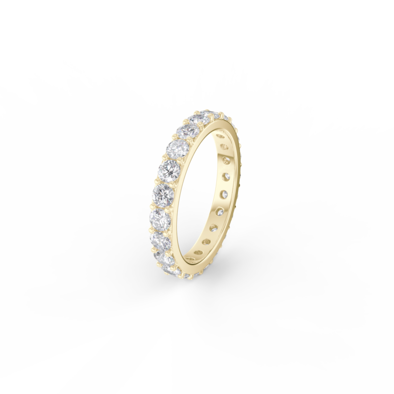 Dámský snubní prsten 150 - žluté zlato, diamanty - Image 2