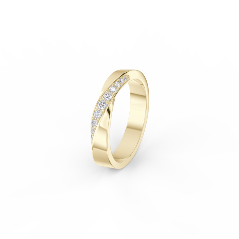 Dámský snubní prsten 170 - žluté zlato, diamanty - Image 2