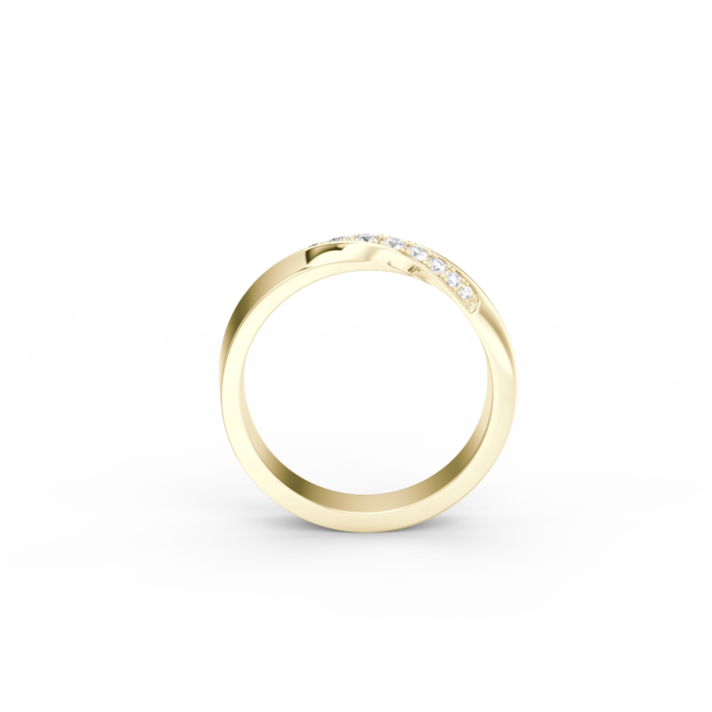 Dámský snubní prsten 170 - žluté zlato, diamanty - Image 3