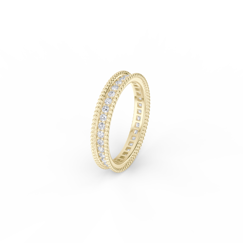 Dámský snubní prsten 190 - žluté zlato, diamanty - Image 2