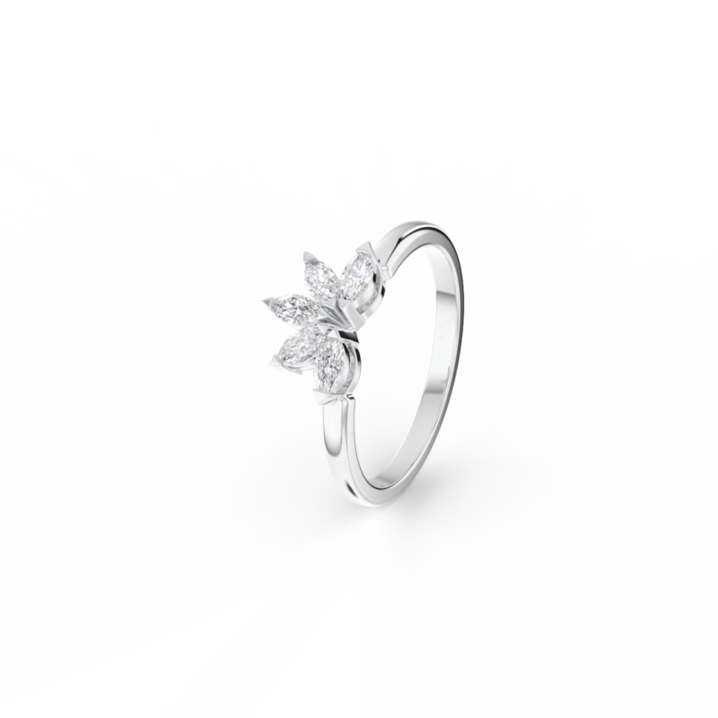 Dámský snubní prsten 210 - bílé zlato, diamanty - Image 2