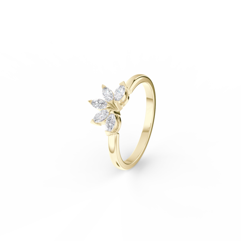 Dámský snubní prsten 210 - žluté zlato, diamanty - Image 2