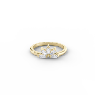Dámský snubní prsten 210 - žluté zlato, diamanty